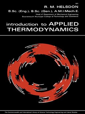 cover image of Introduction to Applied Thermodynamics